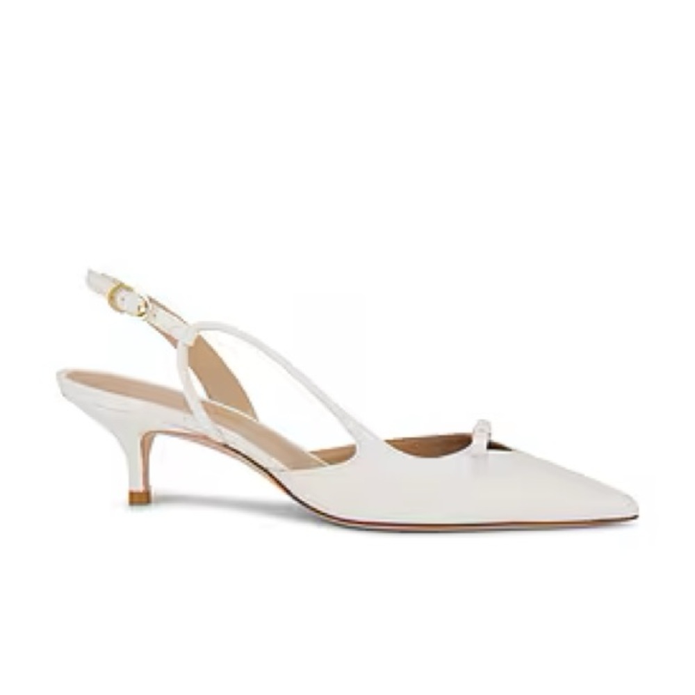 Stuart Weitzman Tully 50 Slingback in Cream, size 8